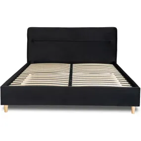 MEBEL ELITE Ліжко 160x200 BOND Velour Bed Black фото