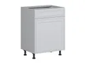 BRW Нижний кухонный шкаф Verdi 60 см правый с выдвижным ящиком светло-серый матовый, греноловый серый/светло-серый матовый FL_D1S_60/82_P/SMB-SZG/JSZM фото thumb №2