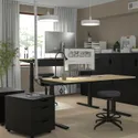 IKEA MITTZON МІТТЗОН, стіл регульований, електричний okl береза / чорний, 160x80 см 795.301.72 фото thumb №3