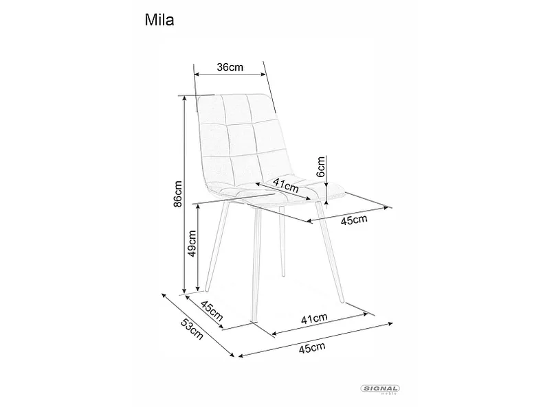 Кухонный стул SIGNAL MILA Velvet, Bluvel 68 - карри фото №38