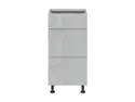 BRW Кухонный базовый шкаф Top Line 40 см с ящиками серый глянец, серый гранола/серый глянец TV_D3S_40/82_2SMB/SMB-SZG/SP фото thumb №1