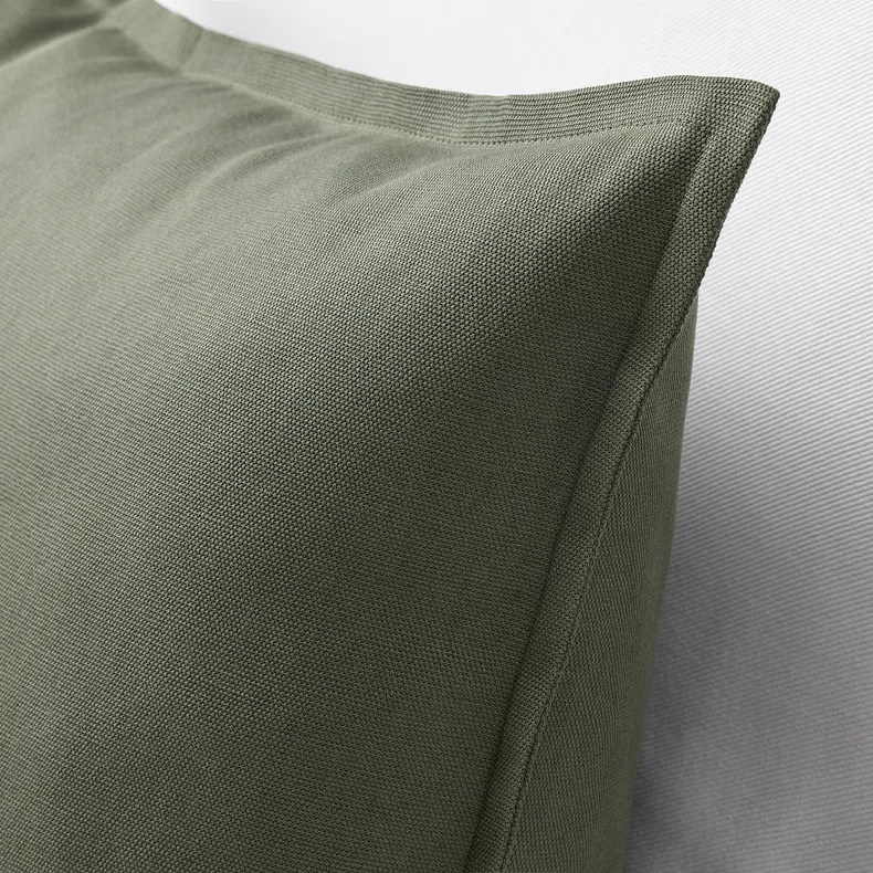 IKEA GURLI ГУРЛИ, чехол на подушку, тёмно-зелёный, 50x50 см 604.895.87 фото №5