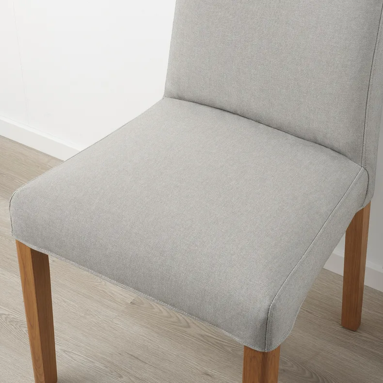 IKEA BERGMUND БЕРГМУНД, стул, имит. дуб / орста светло-серый 993.877.38 фото №6