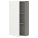 IKEA ENHET ЭНХЕТ, навесной шкаф с 2 полками / дверцей, серый / белый, 40x17x75 см 093.224.97 фото thumb №1
