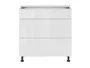 Кухонный шкаф BRW Top Line 80 см с ящиками с бесшумным закрыванием белый глянец, альпийский белый/глянцевый белый TV_D3S_80/82_2STB/STB-BAL/BIP фото
