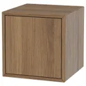 IKEA EKET ЭКЕТ, шкаф с дверью, коричневый/орех, 35x35x35 см 605.745.90 фото thumb №1