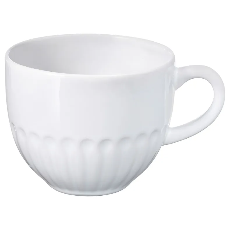 IKEA STRIMMIG СТРІММІГ, чашка, білий, 36 кл 104.682.19 фото №1