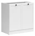 BRW Базовый шкаф для кухни Junona Line 80 см двухдверный белый, белый D2D/80/82_BBL-BI/BI фото thumb №2