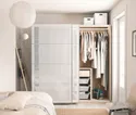 IKEA SVARTISDAL СВАРТІСДАЛЬ, 4 панелі для рами розсувних дверцят, білий імітаційний папір, 100x201 см 204.735.69 фото thumb №2