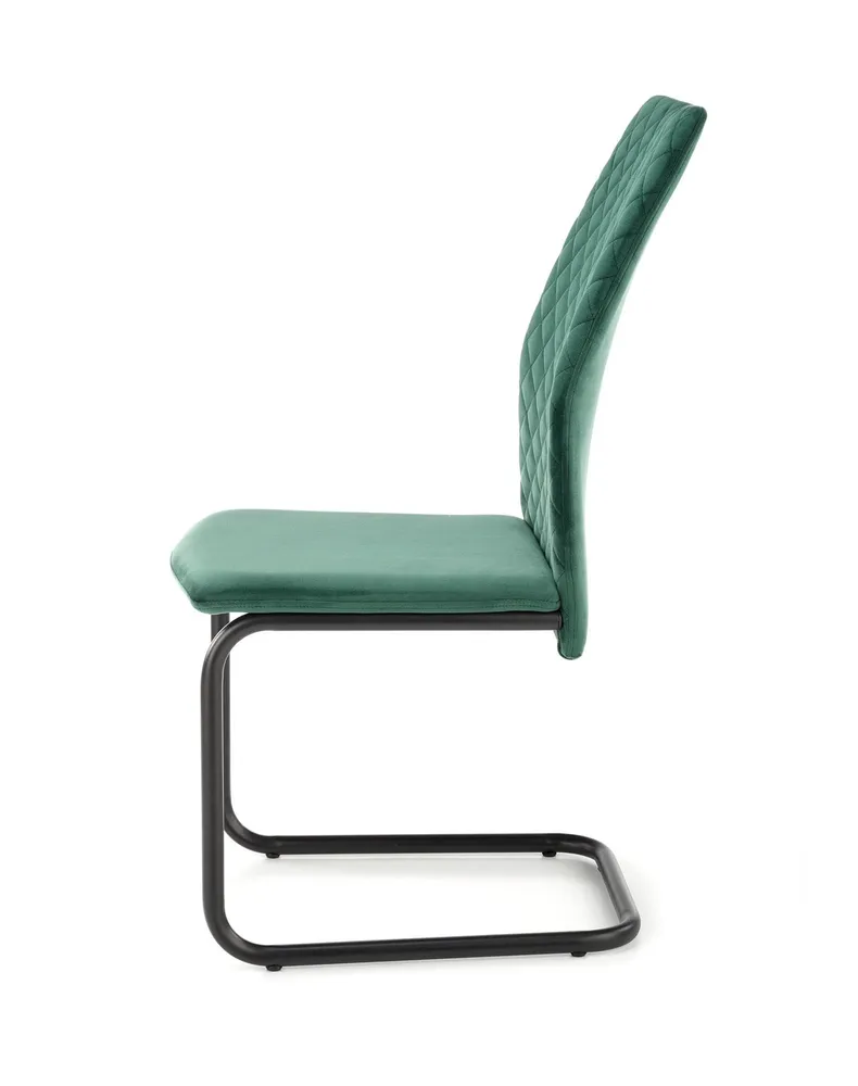 Кухонний стілець оксамитовий HALMAR K444 Velvet, темно-зелений фото №7