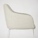 IKEA TOSSBERG ТОССБЕРГ, стілець, білий металл / бежевий Gunnared 805.652.74 фото thumb №3