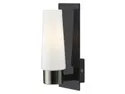 BRW Настенный светильник для ванной комнаты из металлического стекла Brastad белый и черный 073659 фото thumb №1