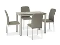 Стол обеденный стеклянный SIGNAL DAMAR, серый, 60x80 фото thumb №2