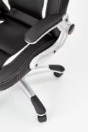 Крісло комп'ютерне офісне обертове HALMAR SATURN чорний, екошкіра перфорована фото thumb №8