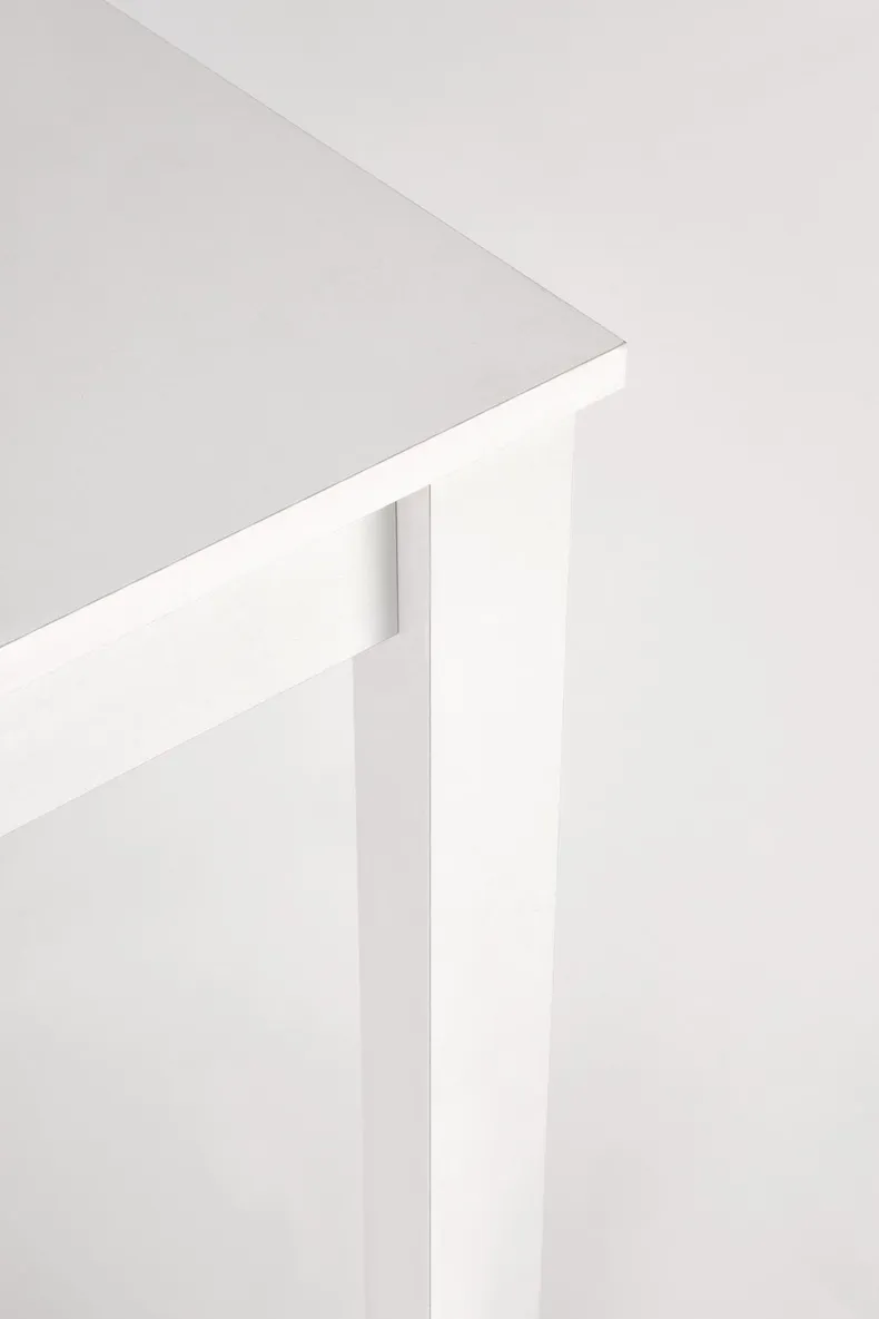 Обідній стіл розкладний HALMAR GINO 100-135x60 см, стільниця - біла, ніжки - білі фото №3