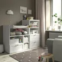 IKEA SMÅSTAD СМОСТАД / PLATSA ПЛАТСА, пеленальний стіл, білий з каркасом/з книжковою шафою, 150x79x123 см 795.832.50 фото thumb №2