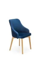 Кухонний стілець HALMAR TOLEDO 2 дуб медовий/темно-синій фото thumb №1