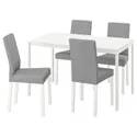 IKEA MELLTORP МЕЛЬТОРП / KÄTTIL КЭТТИЛ, стол и 4 стула, белый / светло-серый, 125 см 594.282.03 фото thumb №1