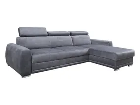 BRW Двухсторонний угловой диван Moon Mini раскладной диван с ящиком для хранения велюр серый, Monolith 85 Grey NA-MOON_MINI-URC-G1_AACC45 фото