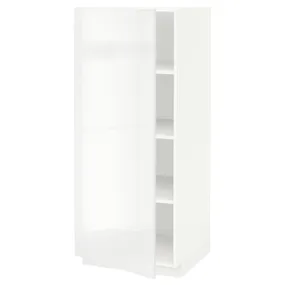 IKEA METOD МЕТОД, висока шафа із полицями, білий/РІНГХУЛЬТ білий, 60x60x140 см 994.549.35 фото
