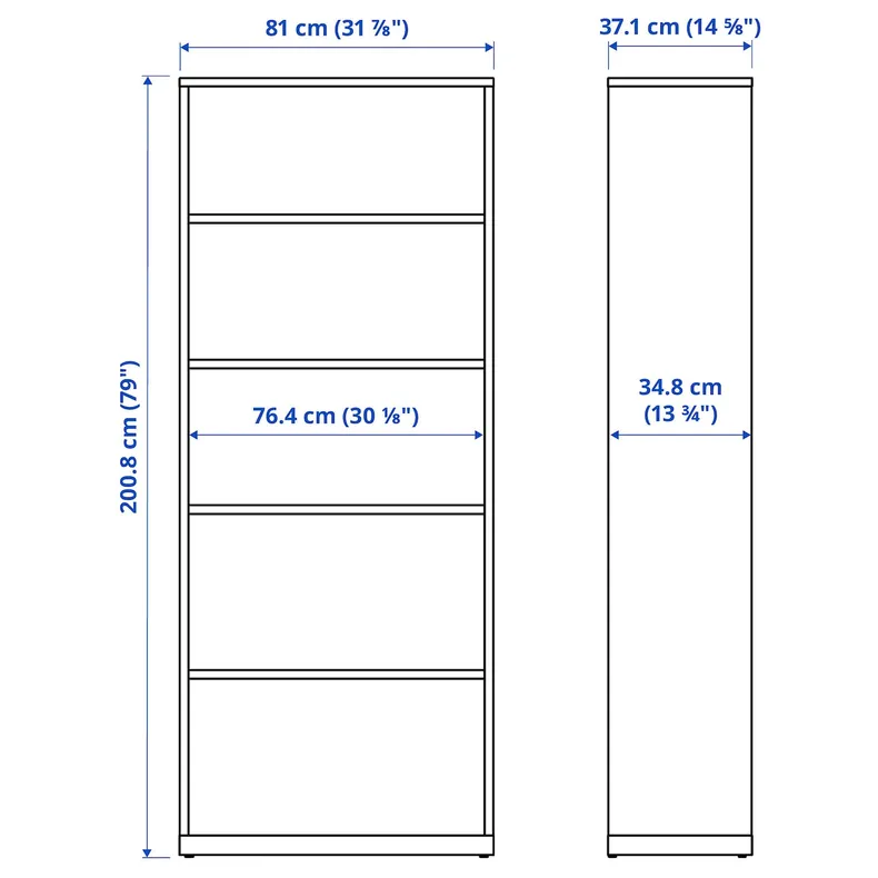 IKEA TONSTAD ТОНСТАД, стеллаж, крем, 81x37x201 см 105.284.64 фото №5