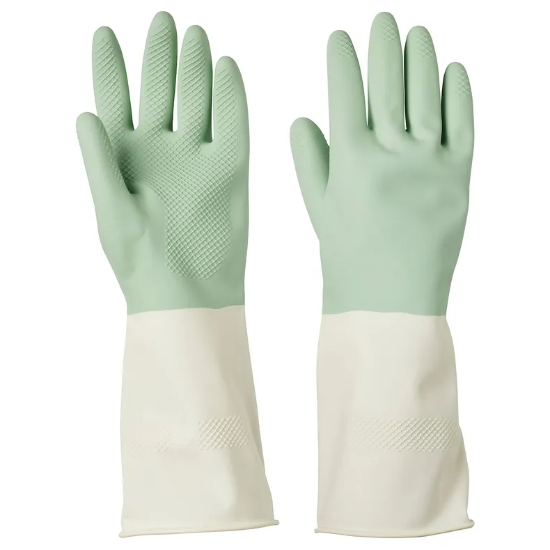 IKEA RINNIG РІННІГ, рукавички для прибирання, зелений, S 604.767.83 фото №1