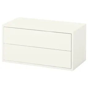 IKEA EKET ЭКЕТ, шкаф с 2 ящиками, белый, 70x35x35 см 003.339.47 фото