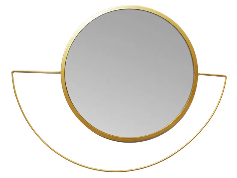BRW Зеркало настенное Durung 64 см золото 076515 фото №1