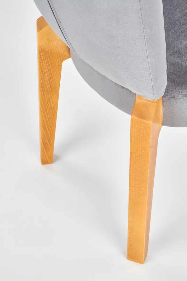 Кухонний стілець HALMAR ROIS медовий дуб/сірий фото №2