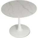 Стол круглый с эффектом мрамора MEBEL ELITE SANDER 90 см, белый фото thumb №7