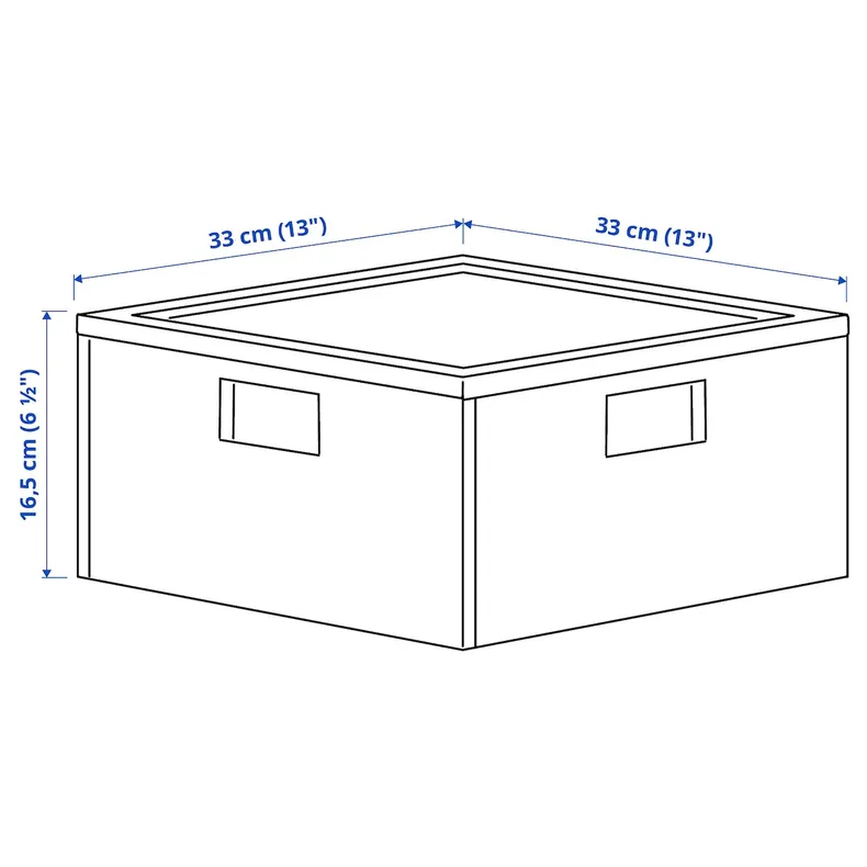 IKEA PANSARTAX ПАНСАРТАКС, коробка для зберігання з кришкою, прозорий сіро-блакитний, 33x33x16.5 см 005.254.04 фото №14