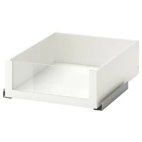 IKEA KOMPLEMENT КОМПЛЕМЕНТ, шухляда, скляна фронтальна панель, білий, 50x58 см 702.466.83 фото