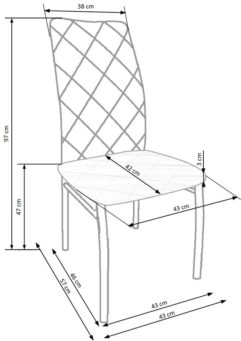 Кухонний стілець HALMAR K309 світло-сірий фото №9