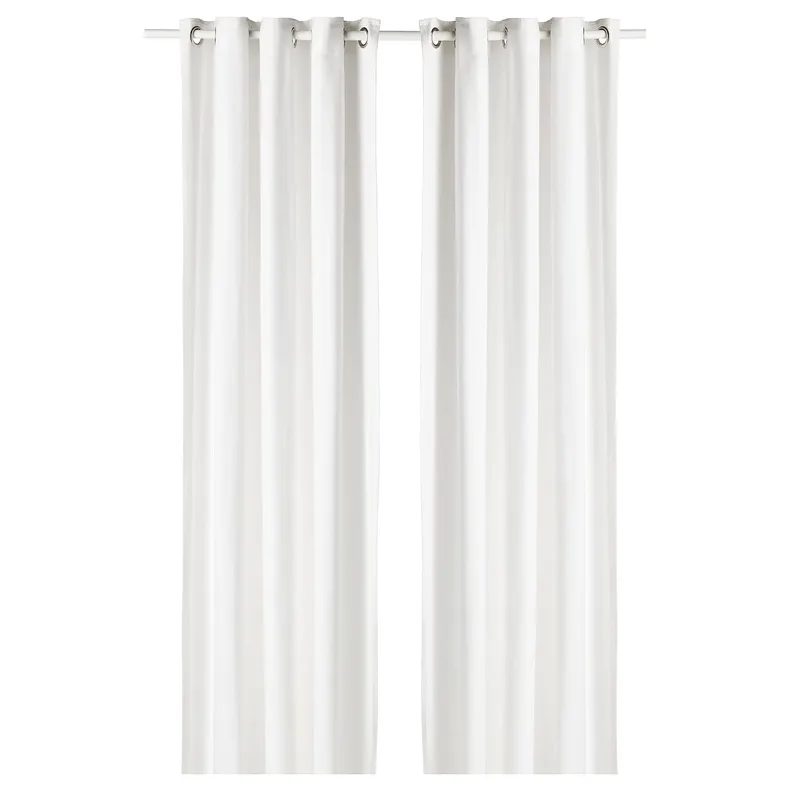 IKEA MOALINA МОАЛІНА, штори, пара, білий, 145x300 см 904.910.46 фото №1