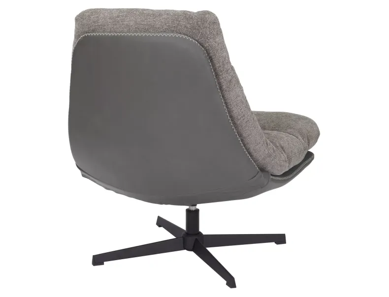 Кресло мягкое поворотное SIGNAL FELICIA RAVEN, ткань: серый фото №4