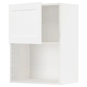 IKEA METOD МЕТОД, шафа навісна для мікрохвильової печ, білий Енкопінг / білий імітація дерева, 60x80 см 894.734.54 фото