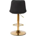 Барный стул бархатный MEBEL ELITE ARCOS Velvet, черный/золотой фото thumb №10