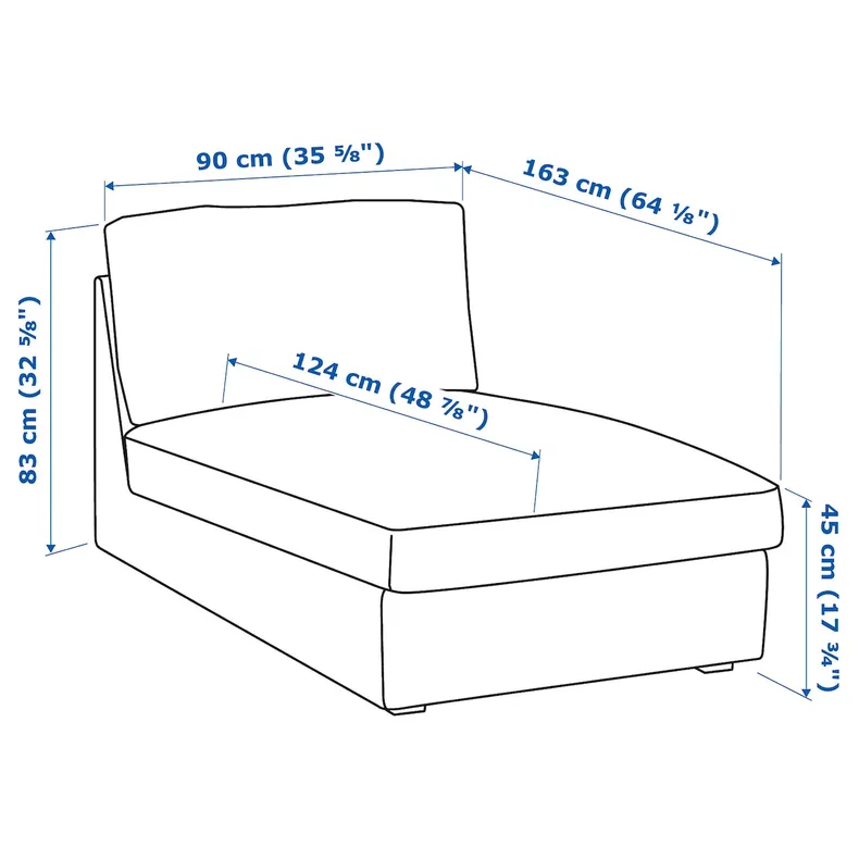 IKEA KIVIK КІВІК, кушетка, Талміра середньо-сіра 494.847.46 фото №4