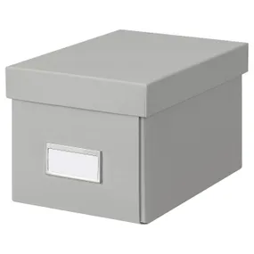 IKEA HOVKRATS ХОВКРАТС, коробка для зберігання з кришкою, світло-сірий, 16x22x14 см 105.486.88 фото