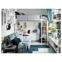 IKEA VITVAL ВІТВАЛЬ, каркас ліжка-горища зі стільницею, білий/світло-сірий, 90x200 см 693.025.66 фото thumb №5