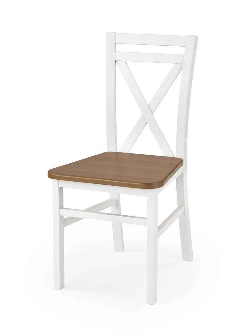 Кухонний стілець HALMAR DARIUSZ 2 білий/вільха фото №1
