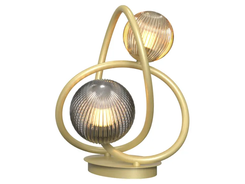 BRW Настільна лампа на 2 точки G9-LED золото Metz 091102 фото №1