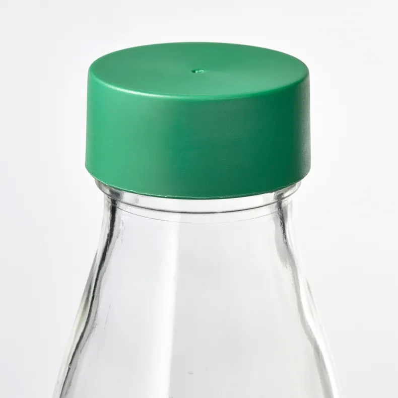 IKEA SPARTANSK СПАРТАНСК, пляшка для води, прозоре скло/зелений, 0.5 л 605.179.53 фото №5