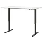 IKEA TROTTEN ТРОТТЕН, стіл регульований, білий / антрацит, 160x80 см 594.295.99 фото