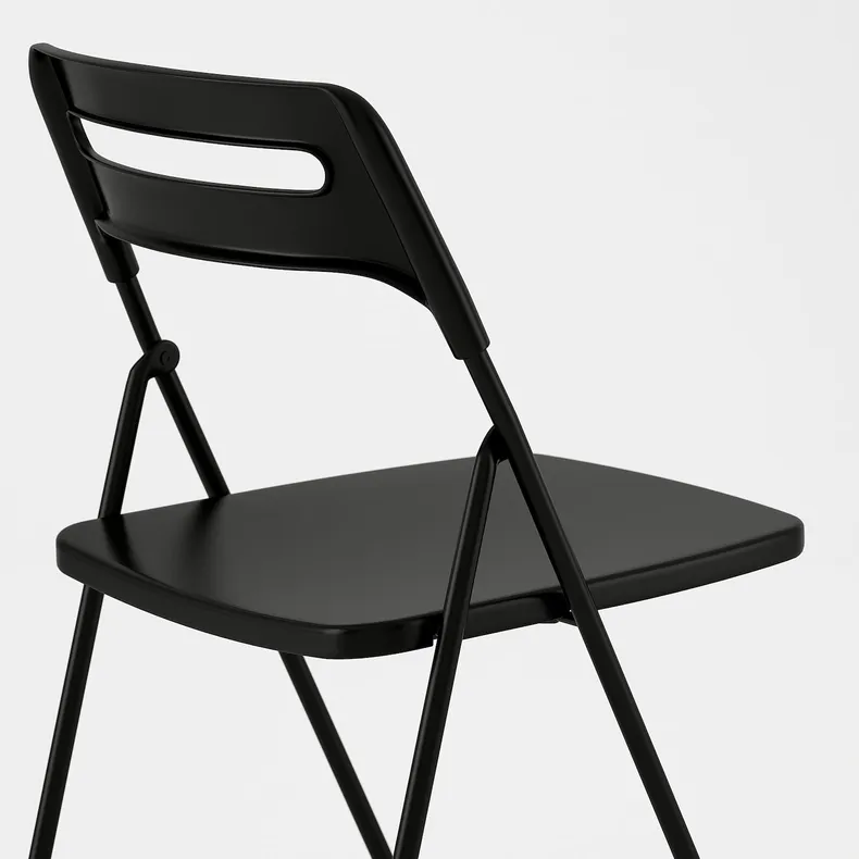 IKEA NISSE НІССЕ, стілець складаний, чорний 301.150.66 фото №8