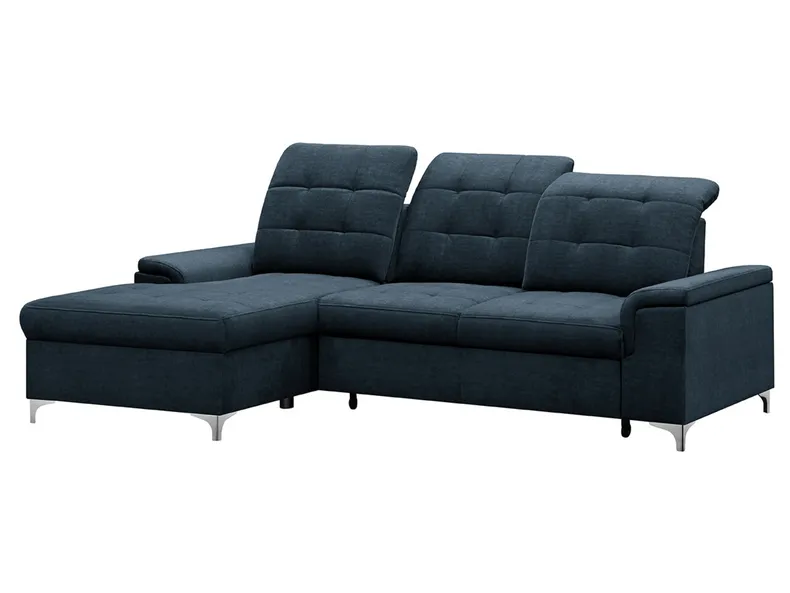 BRW Розкладний кутовий диван Ariado з ящиком для зберігання темно-синій велюр, Vogue 13 NA-ARIADO-RECBK.2F-G3_B85465 фото №6