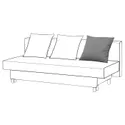 IKEA ASARUM АСАРУМ, подушка спинки 2-мест диван-кровати, серый / запасная часть 104.981.03 фото thumb №3
