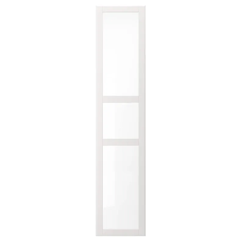 IKEA TYSSEDAL ТІССЕДАЛЬ, дверцята, білий/скло, 50x229 см 803.291.97 фото №1