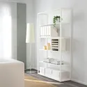 IKEA FJÄLKINGE ФЬЕЛЬКИНГЕ, стеллаж, белый, 118x193 см 602.216.83 фото thumb №2