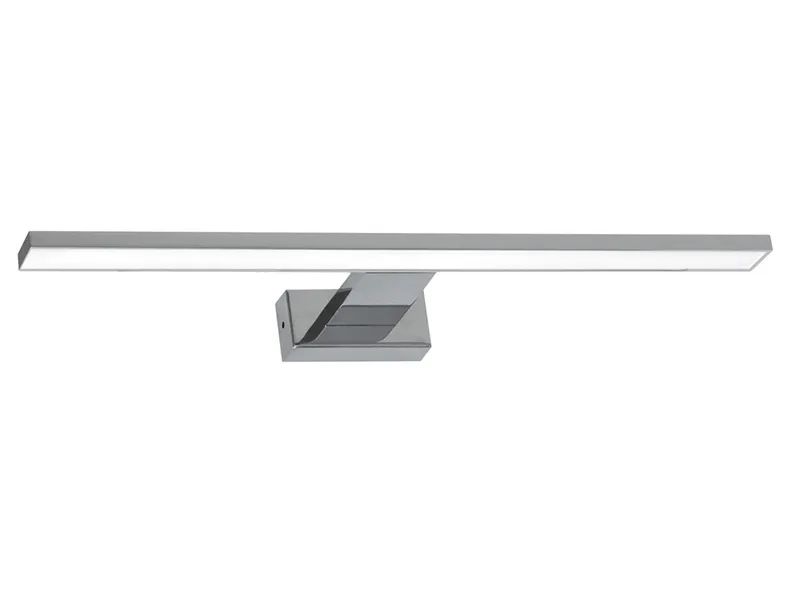BRW Сяйво світлодіодний металевий настінний світильник для ванної кімнати сріблястий 086757 фото №1